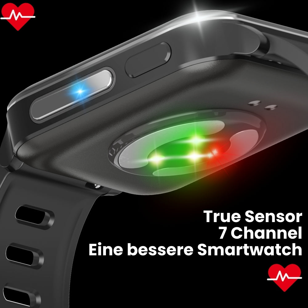 Coxsmart G10-RIG mit EKG, Herzfrequenz, Blutsauerstoff, Schlafüberwachung, Gesundheits-SmartWatch