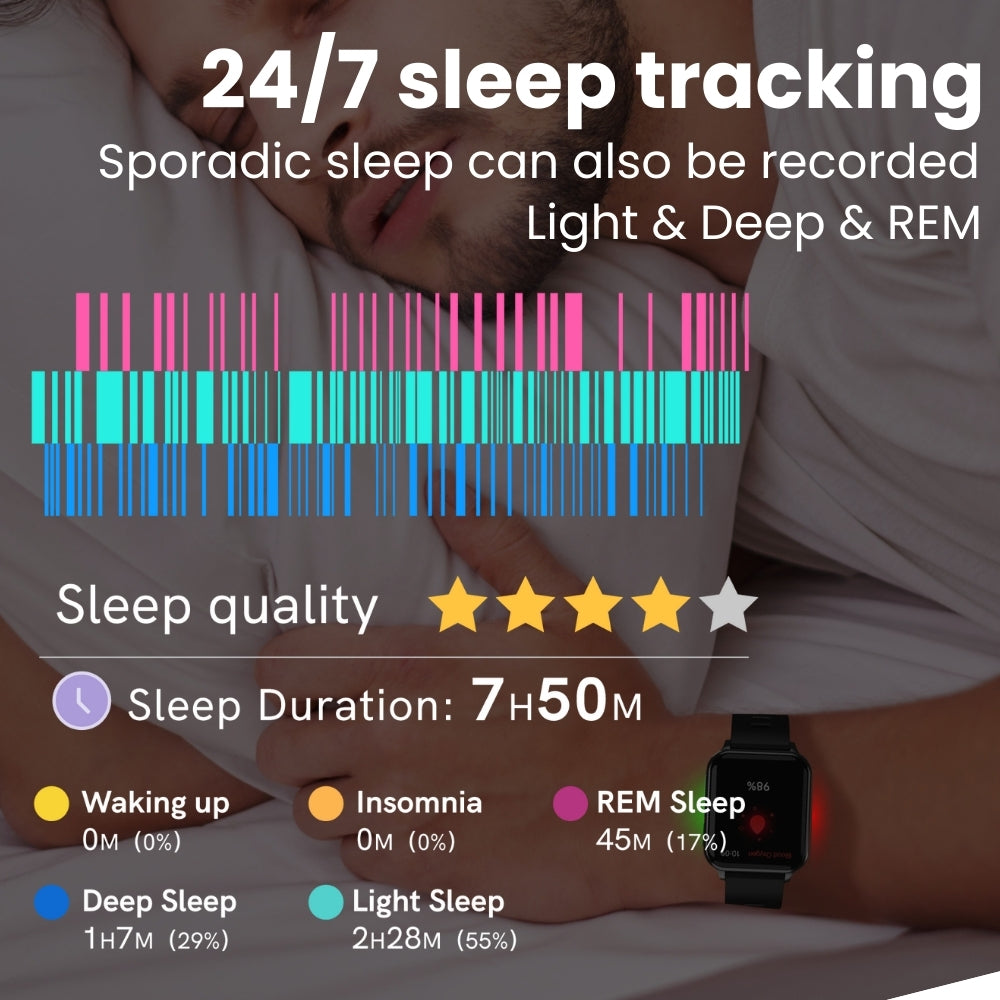 Coxsmart G10 With ECG Heart Rate Blood Oxygen Sleep Monitoring Health SmartWatch