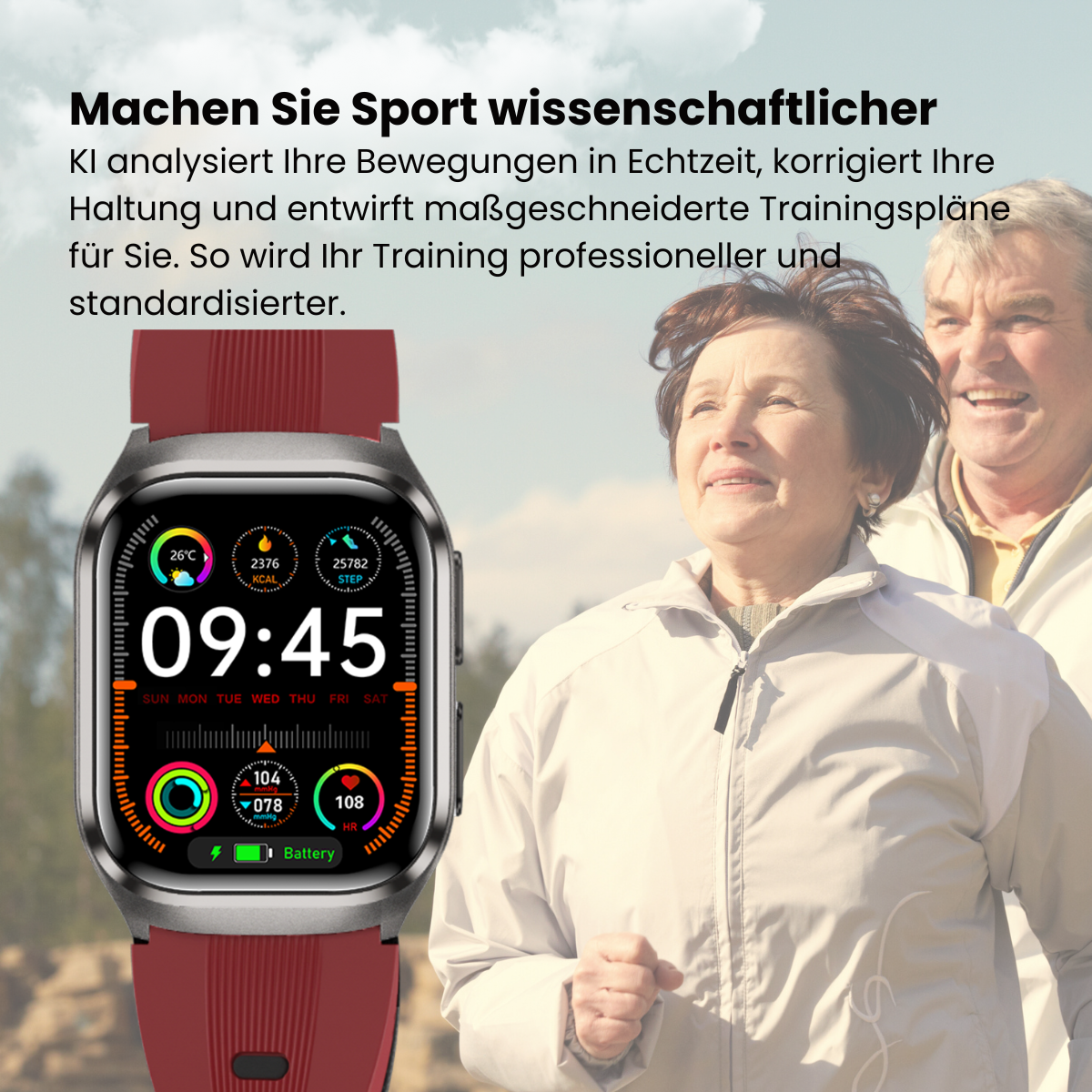 CXS17 Smartwatch mit Luftkissen-Blutdruckmessung