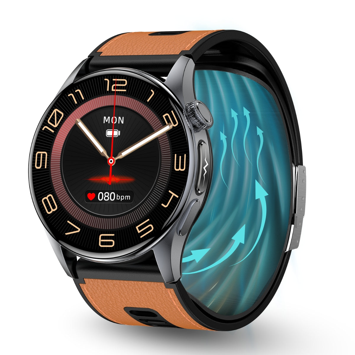 Coxsmart CXS200 Air-Cuff Blood Pressure & ECG Smartwatch with Remote Monitoring and SOS