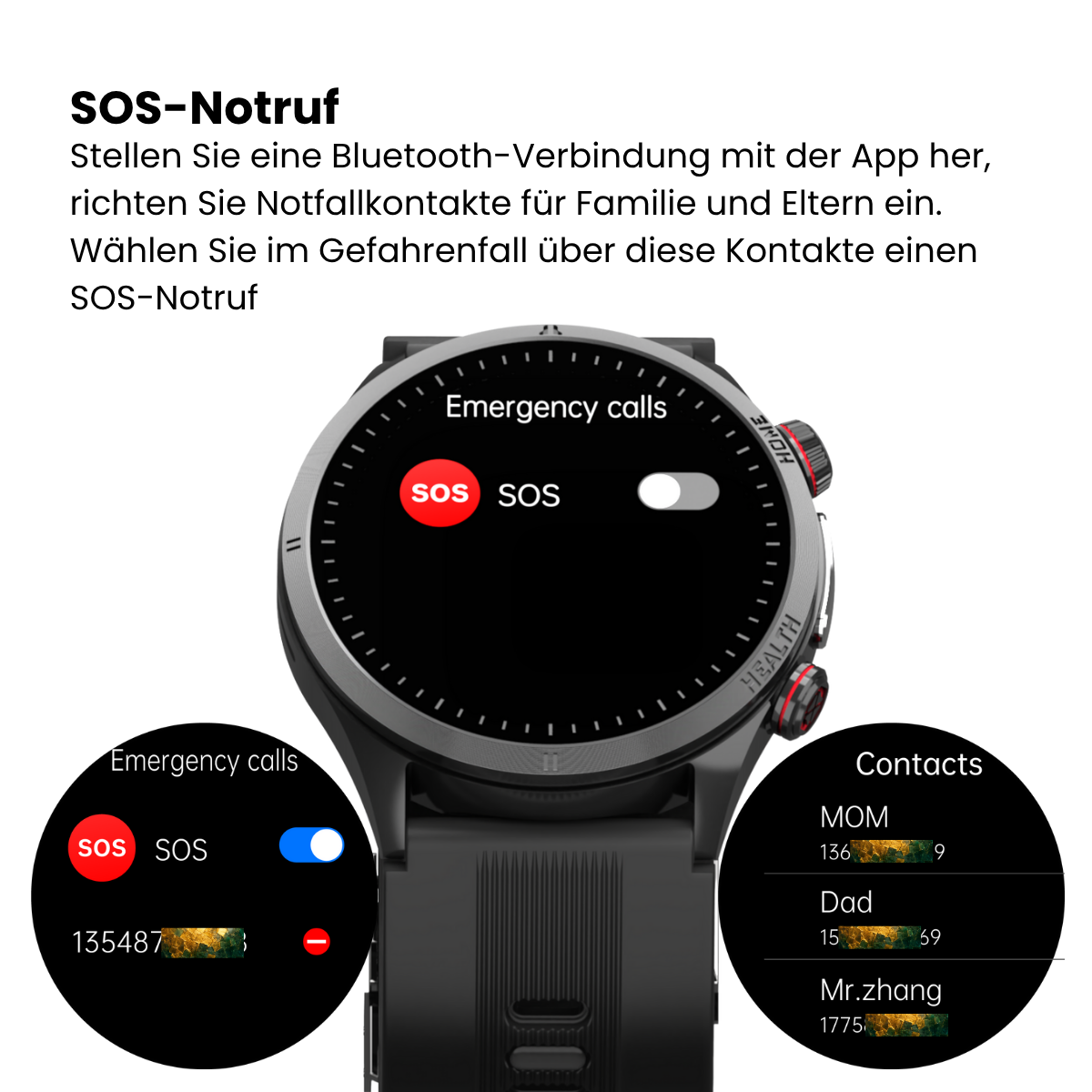 CXS26 Smartwatch mit Luftkissen-Blutdruckmessung