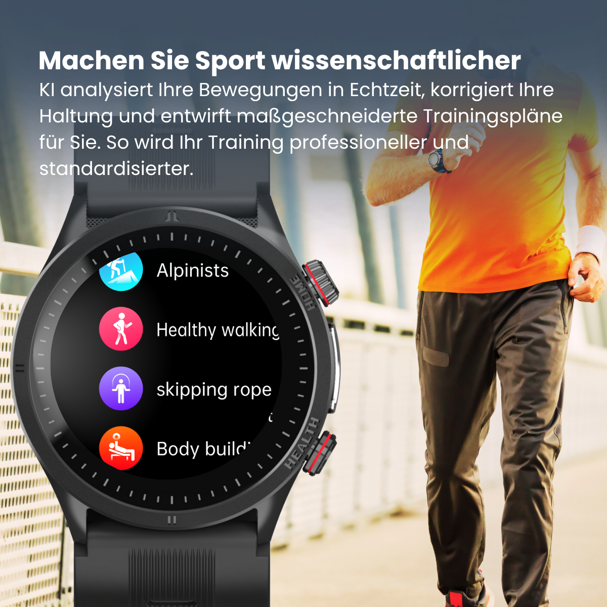 CXS26 Smartwatch mit Luftkissen-Blutdruckmessung
