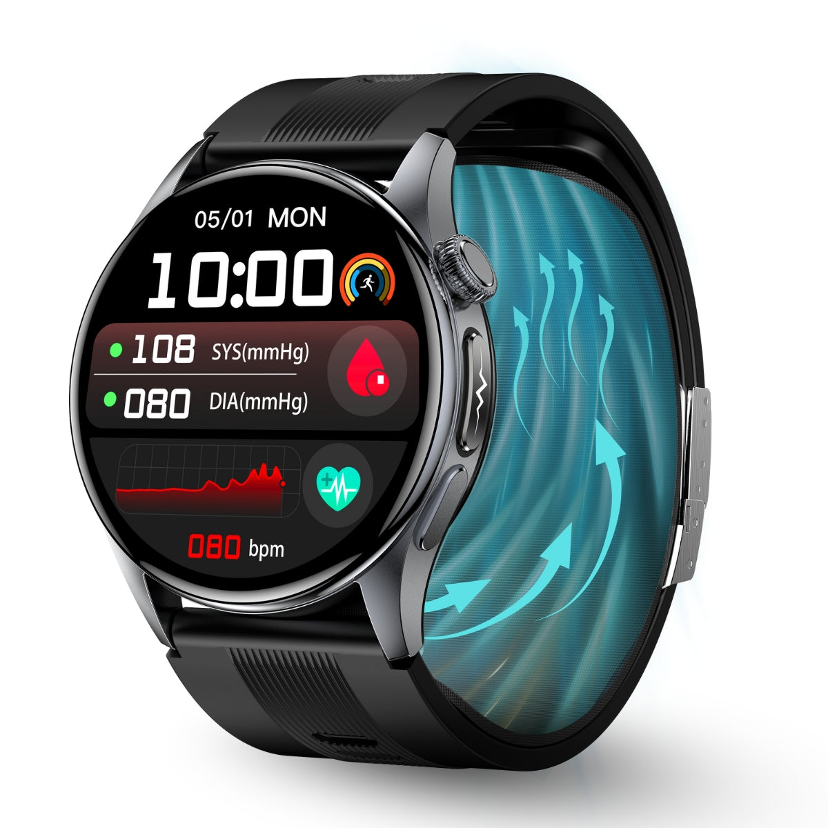 coxsmart CXS200 Blood Pressure & ECG Smartwatch | Air-Cuff BP +